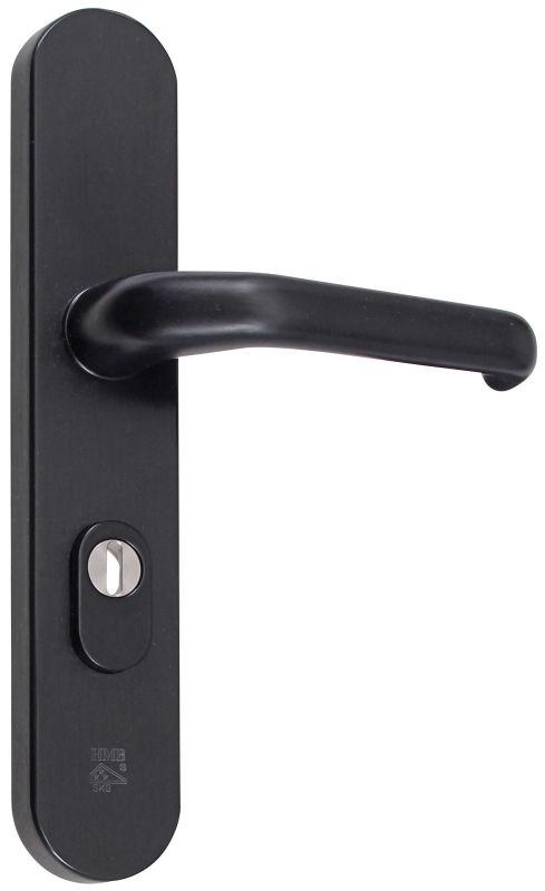 M-Line Noir | Zwart Veiligheidbeslag | Afgerond Breed | PC72 | Kruk/Kruk | Kerntrekbeveiliging
