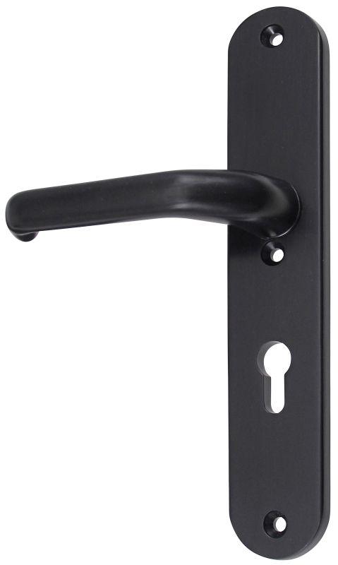 M-Line Noir | Zwart Veiligheidbeslag | Afgerond Breed | PC72 | Kruk/Kruk | Kerntrekbeveiliging