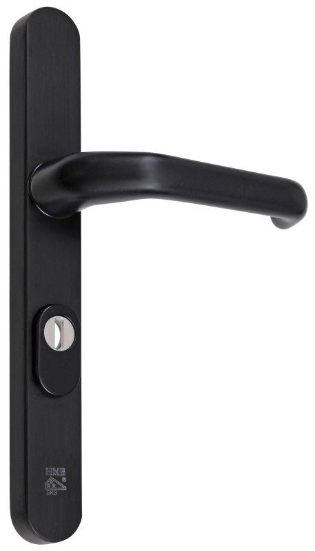 M-Line Noir | Zwart Veiligheidsbeslag | Afgerond Smal | PC72 | Kruk/Kruk | Kerntrekbeveiliging