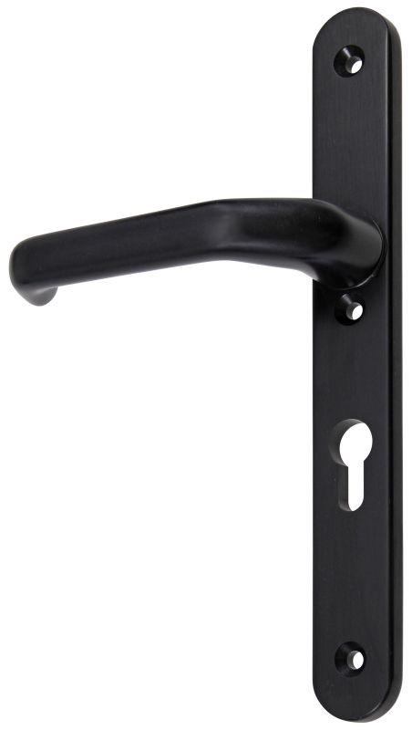 M-Line Noir | Zwart Veligheidsbeslag | Afgerond Smal | PC72 | Kruk/Knop | Kerntrekbeveiliging