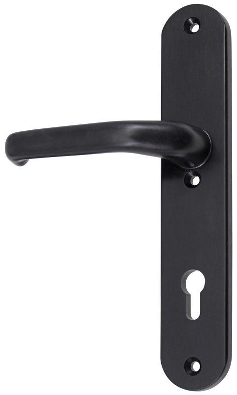 M-line Noir | Zwart Veiligheidbeslag | Afgerond Breed | PC92 | Kruk/Knop | Kerntrekbeveiliging