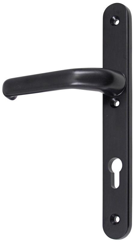 M-line Noir | Zwart Veiligheidbeslag | Afgerond Smal | PC92 | Kruk/Knop | Kerntrekbeveiliging