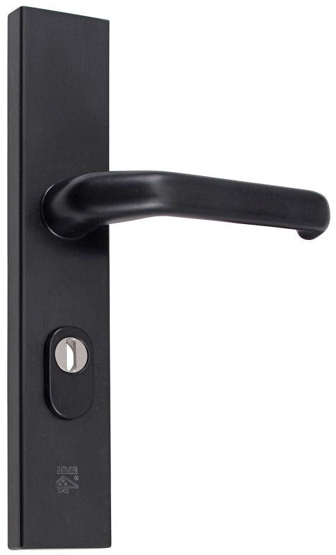 M-line Noir | Zwart Veiligheidbeslag | Recht Breed | PC72 | Kruk/Knop | Kerntrekbeveiliging