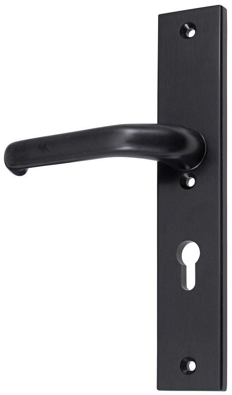 M-line Noir | Zwart Veiligheidbeslag | Recht Breed | PC72 | Kruk/Knop | Kerntrekbeveiliging