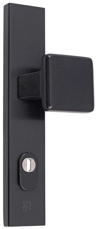 M-line Noir | Zwart Veiligheidbeslag | Recht Breed | PC92 | Kruk/Knop | Kerntrekbeveiliging