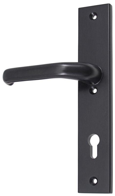 M-line Noir | Zwart Veiligheidbeslag | Recht Breed | PC92 | Kruk/Knop | Kerntrekbeveiliging