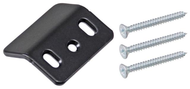 Afbuigende Hoeksluitplaat | ISEO Base+Push | Zwart