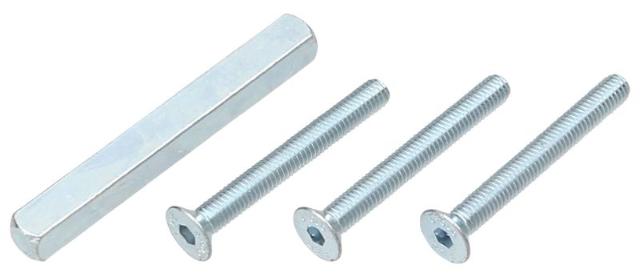 Bevestigingsset Veiligheidsbeslag | Kruk/Knop | Deurdikte 40-43mm