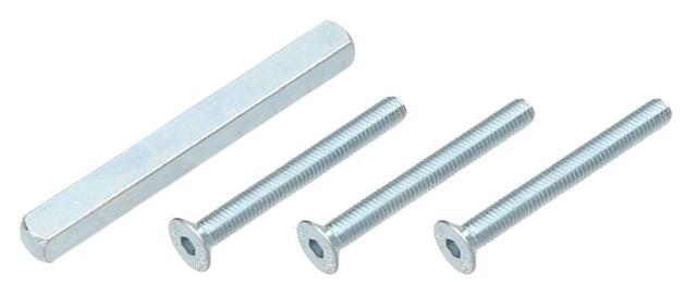 Bevestigingsset Veiligheidsbeslag | Kruk/Knop | Deurdikte 48-52mm
