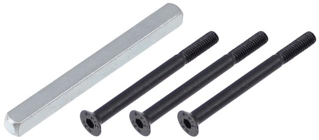 Bevestigingsset Veiligheidsbeslag M-Line Noir | Kruk/Knop | Deurdikte 53-57 mm