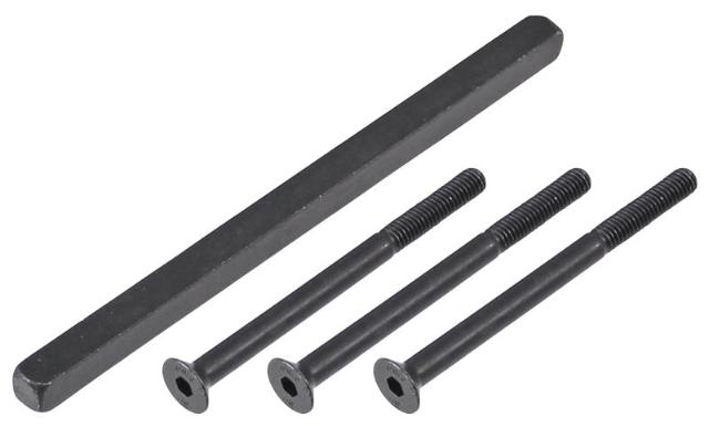Bevestigingsset Veiligheidsbeslag M-Line Noir | Kruk/Knop | Deurdikte 63-67 mm