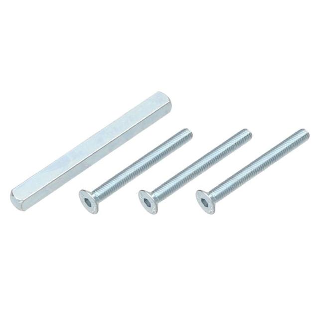 Bevestigingsset Veiligheidsbeslag | Kruk/Knop | Deurdikte 63-67mm