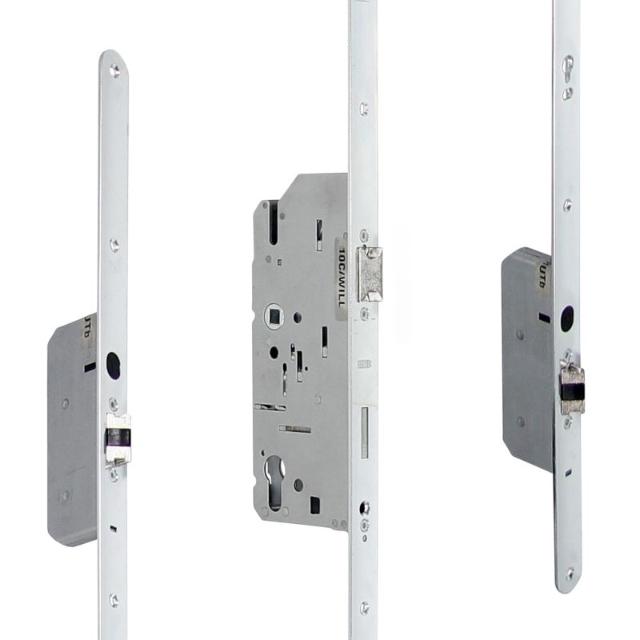 Serie 010 Dagschoot | SKG2 Automatic Antipaniek Meerpuntssluiting | Voorplaat 24x1700mm | DM65 | PC92 | Doorlopend Krukgat