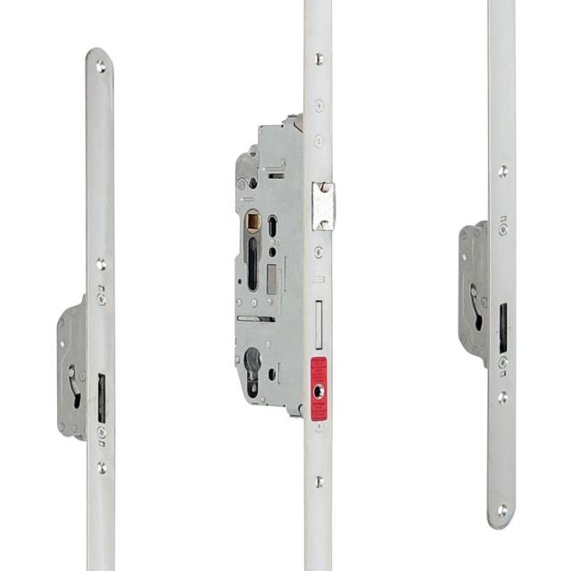 Serie 006 | SKG3 Cilinderbediende Antipaniek Meerpuntssluiting | Voorplaat 24x1950mm | DM55 | PC92 | Draairichting 1&4