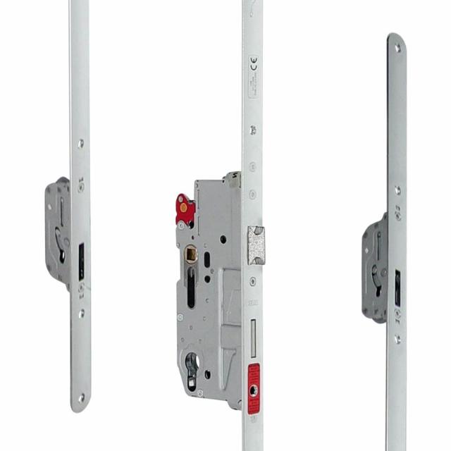 Serie 006 | SKG3 Cilinderbediende Antipaniek Meerpuntssluiting | Voorplaat 24x1950mm | DM65 | PC92 | Draairichting 2&3