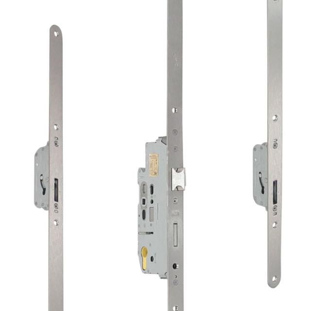 Serie 004 | SKG3 Cilinderbediende Meerpuntssluiting | RVS Voorplaat 24x1700mm | DM55 | PC72
