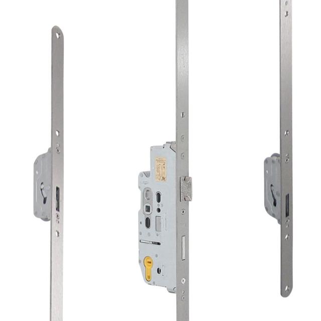 Serie 004 | SKG3 Cilinderbediende Meerpuntssluiting | RVS Voorplaat 24x1950mm | DM55 | PC72