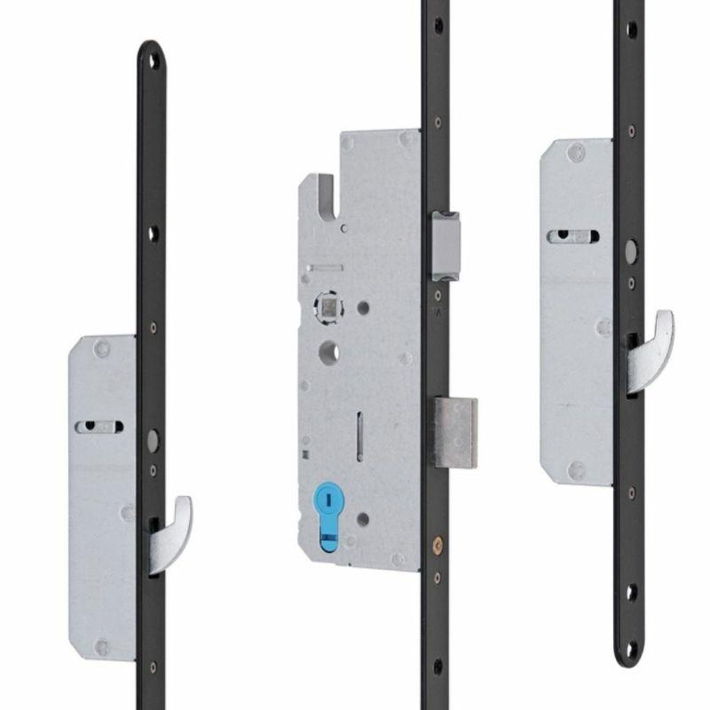 Serie 51 Noir | SKG3 Cilinderbediende Meerpuntssluiting | Voorplaat 24x1700mm | DM55 | PC92
