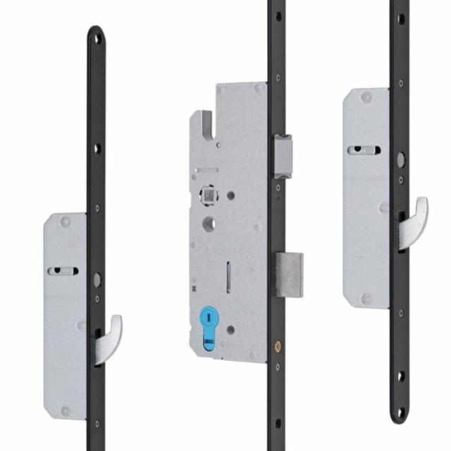 Serie 51 Noir | SKG3 Cilinderbediende Meerpuntssluiting | Voorplaat 24x1950mm | DM55 | PC92