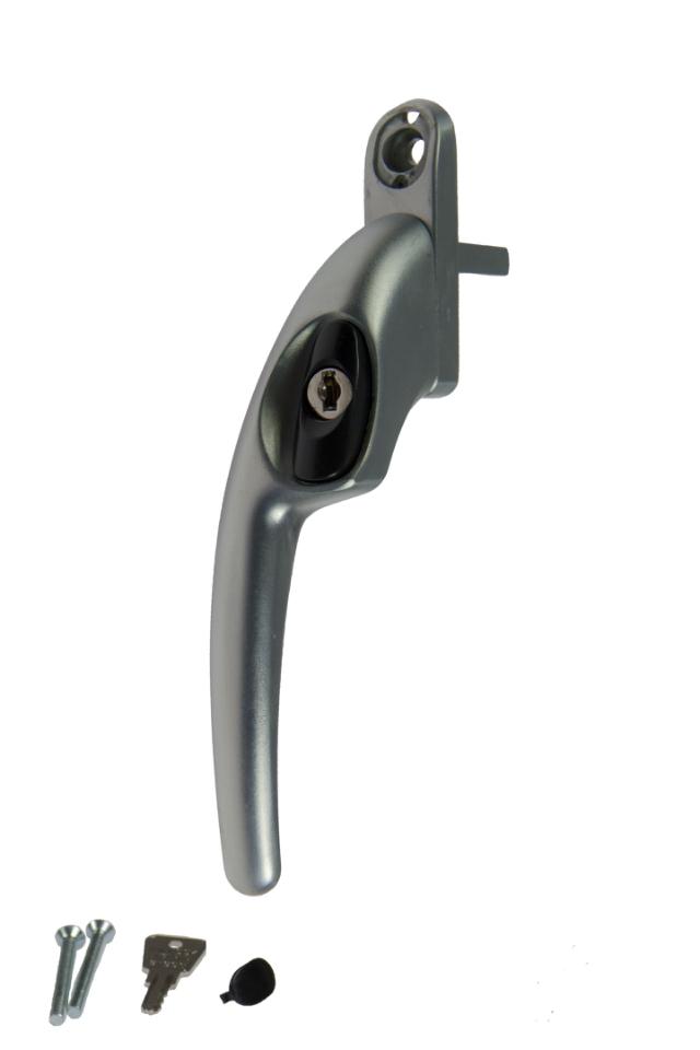 Raamkruk Afsluitbaar | 7x40mm | Drukknop + Sleutel | Links
